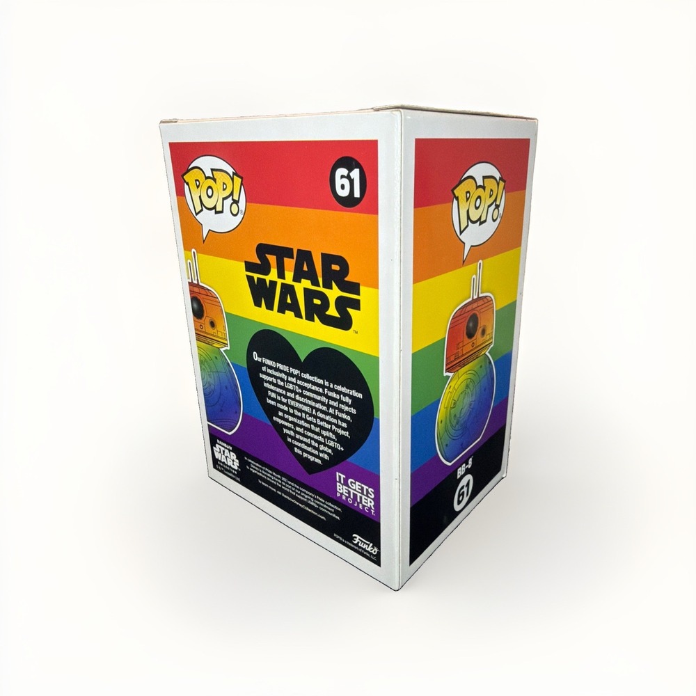 BB-8 61 Star Wars Funko Shop Pride Exclusive Rainbow Funko Pop - Picture 2 of 2